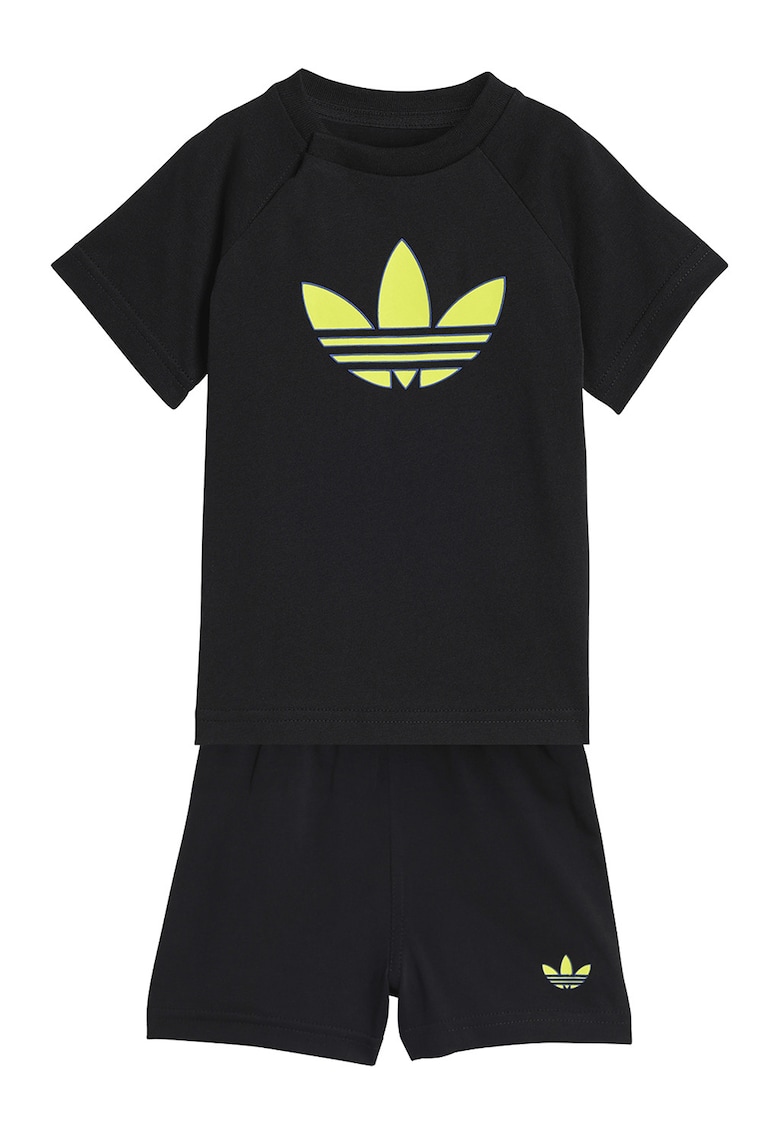 Trening scurt cu imprimeu logo - Negru/Galben