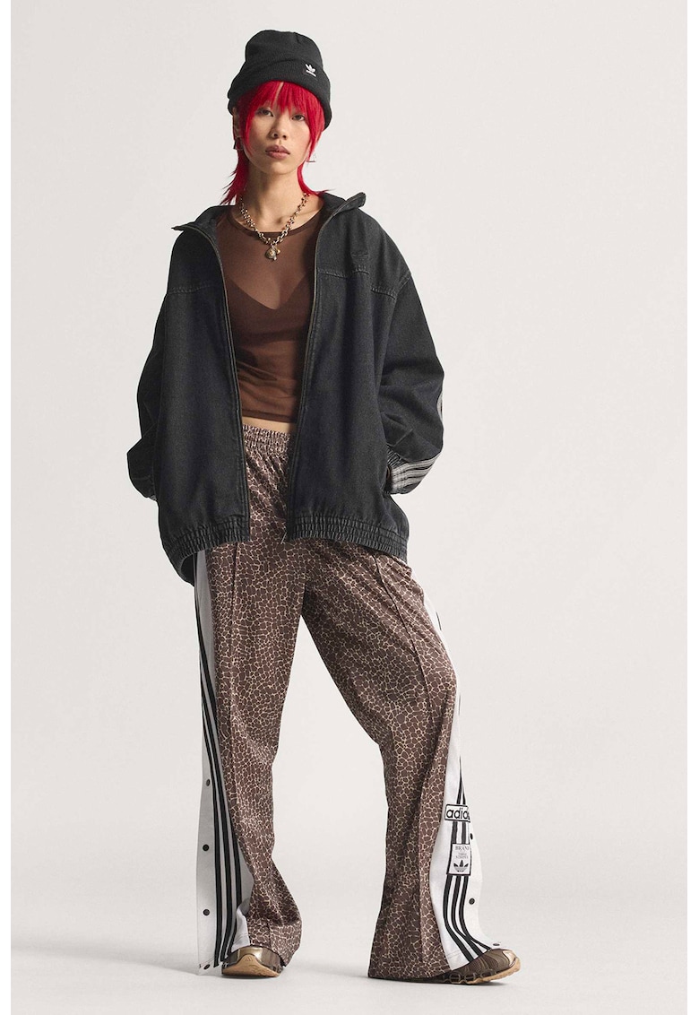 Pantaloni de trening cu logo Adibreak - Alb/Maro