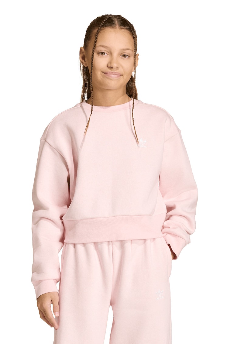 Bluza de trening cu croiala lejera si logo discret - Piersica