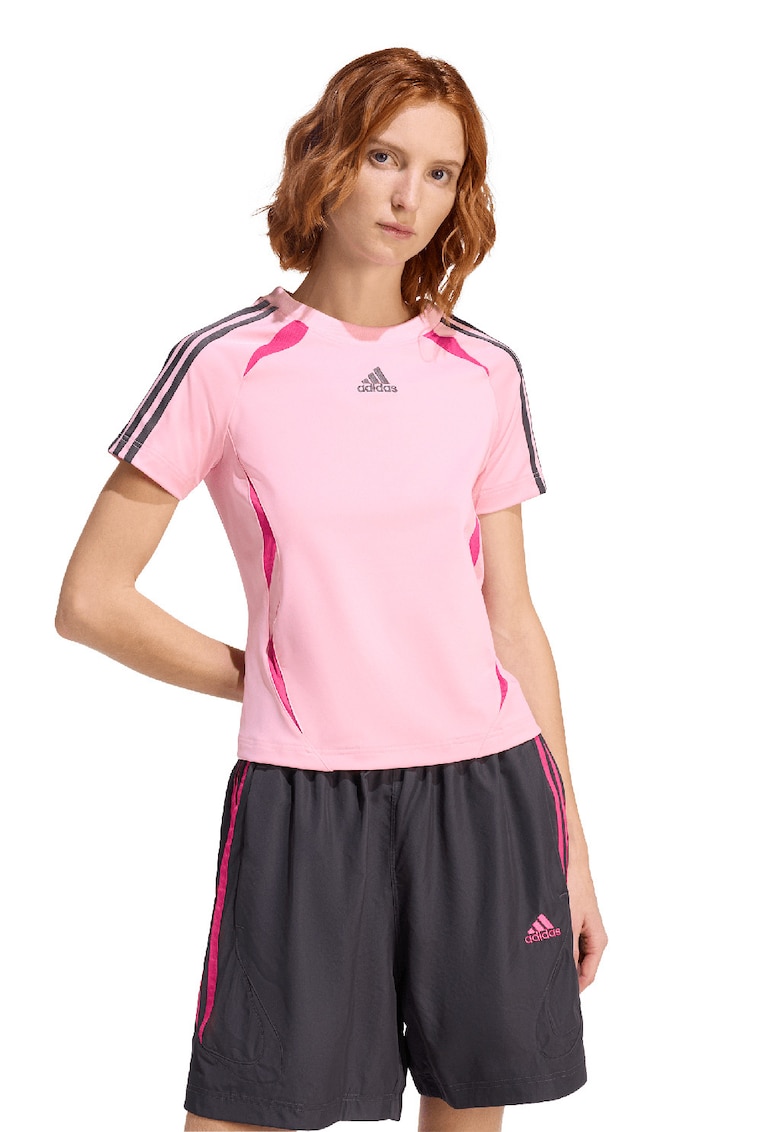 Tricou cu maneci ragaln Teamgeist - Negru/Roz deschis/Roz prafuit