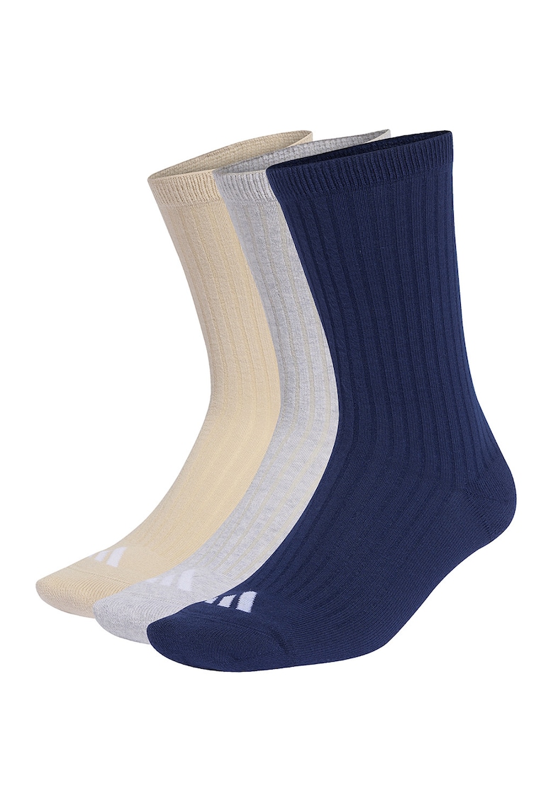 Set de sosete cu logo - 3 perechi - Albastru inchis/Bej/Gri melange