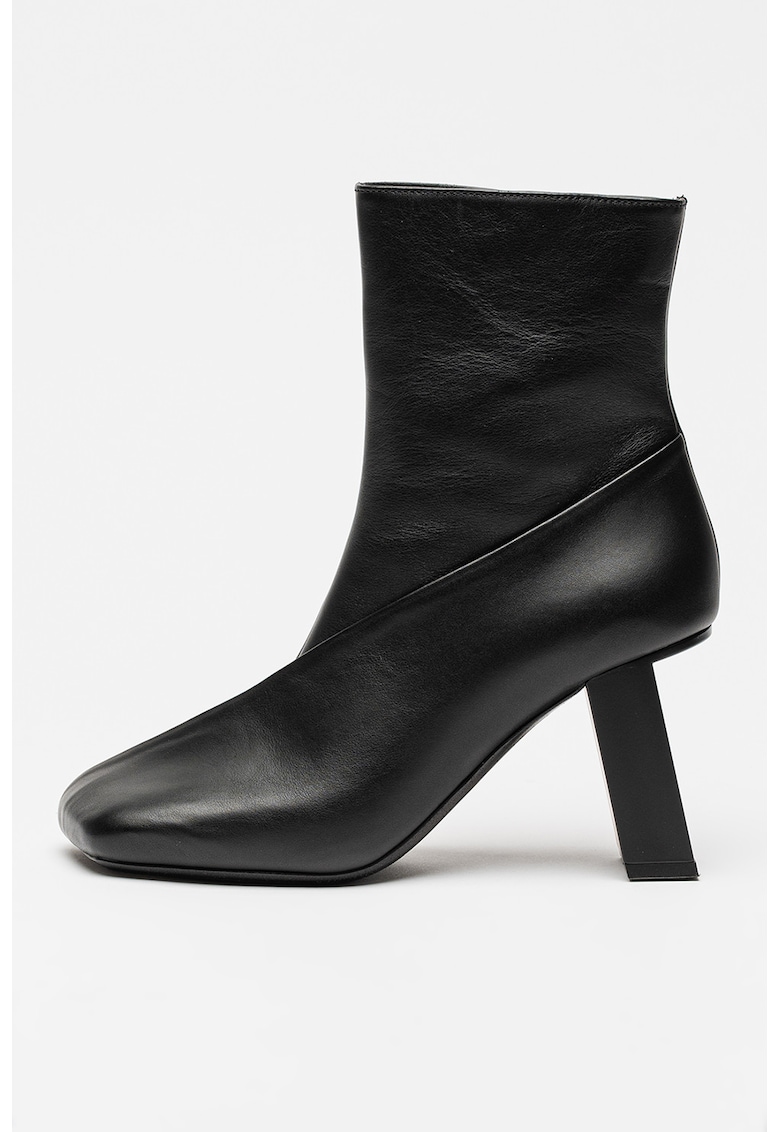 Botine din piele Elodie - Negru
