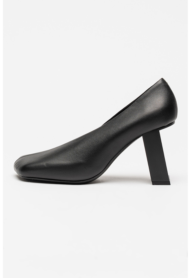Pantofi din piele cu varf ascutit Elodie - Negru