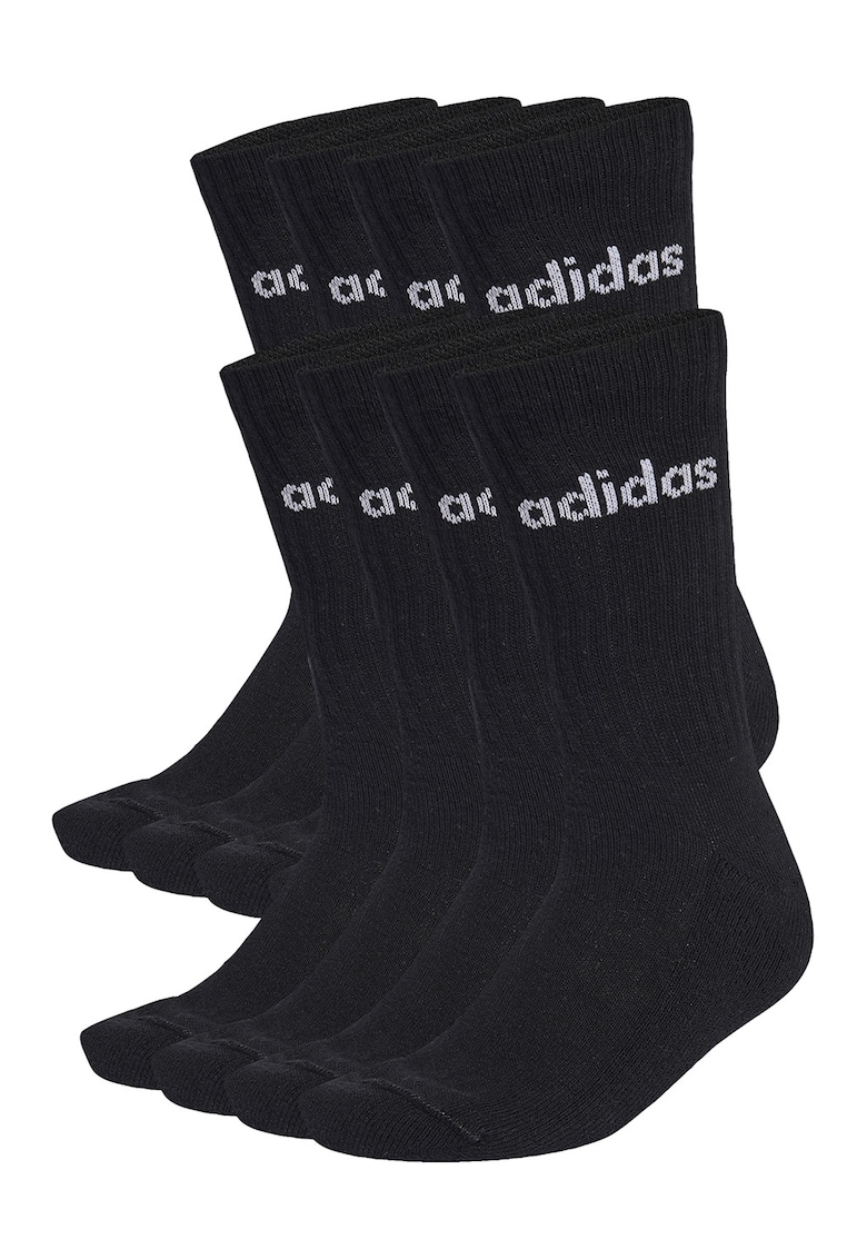 Set de sosete unisex cu monograma - 10 perechi - Negru - Alb murdar -