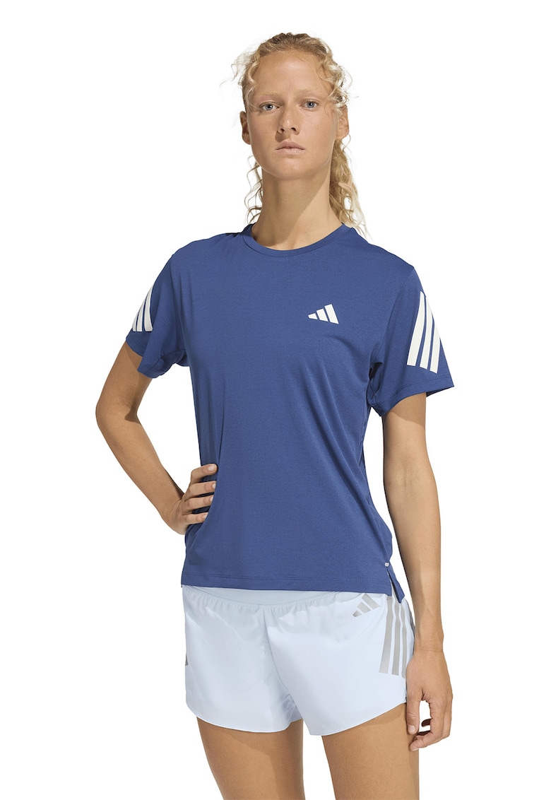 Tricou pentru alergare Adi365 - Alb - Albastru prafuit -