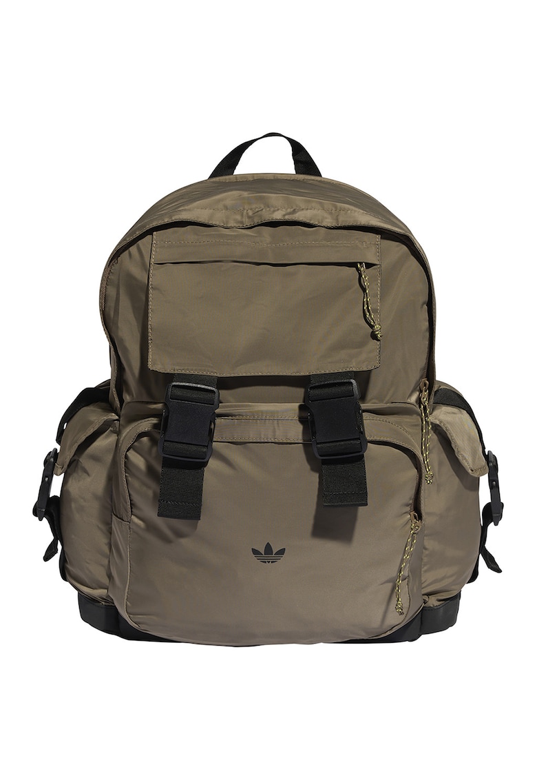 Rucsac unisex cu buzunare cu fermoar - Maro