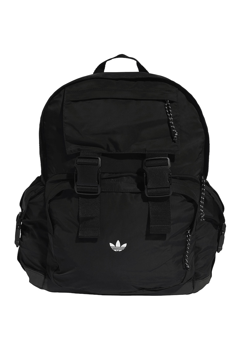 Rucsac unisex cu buzunare cu fermoar - Negru