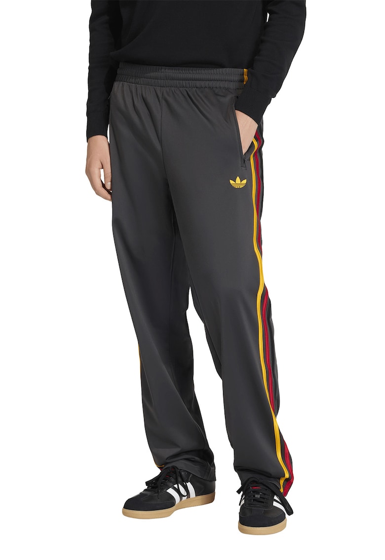 Pantaloni de trening cu talie elastica Firebird - Rosu/Galben sofran/Gri inchis