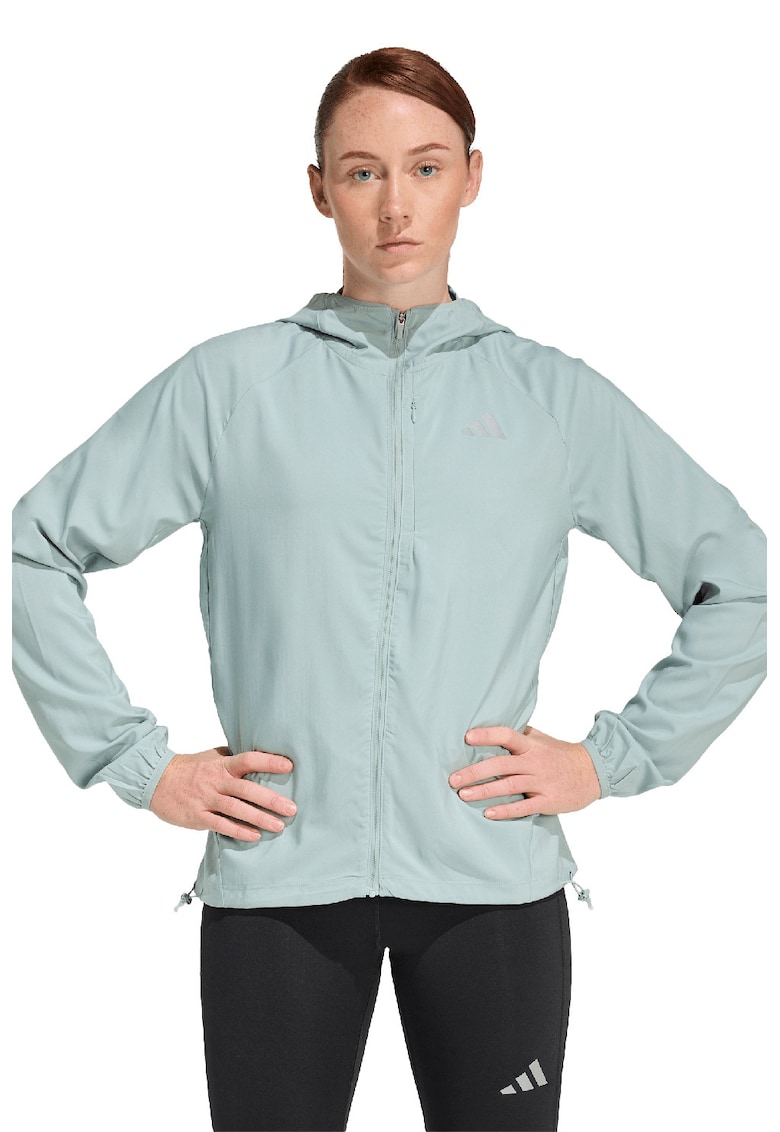 Jacheta cu gluga - pentru antrenament Ess - Verde pal