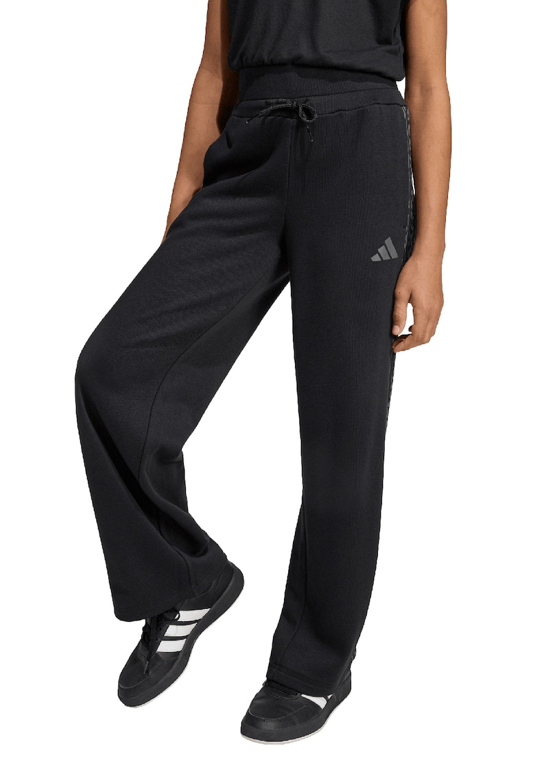 Pantaloni de trening din amestec de bumbac cu croiala dreapta - Negru/Negru stins