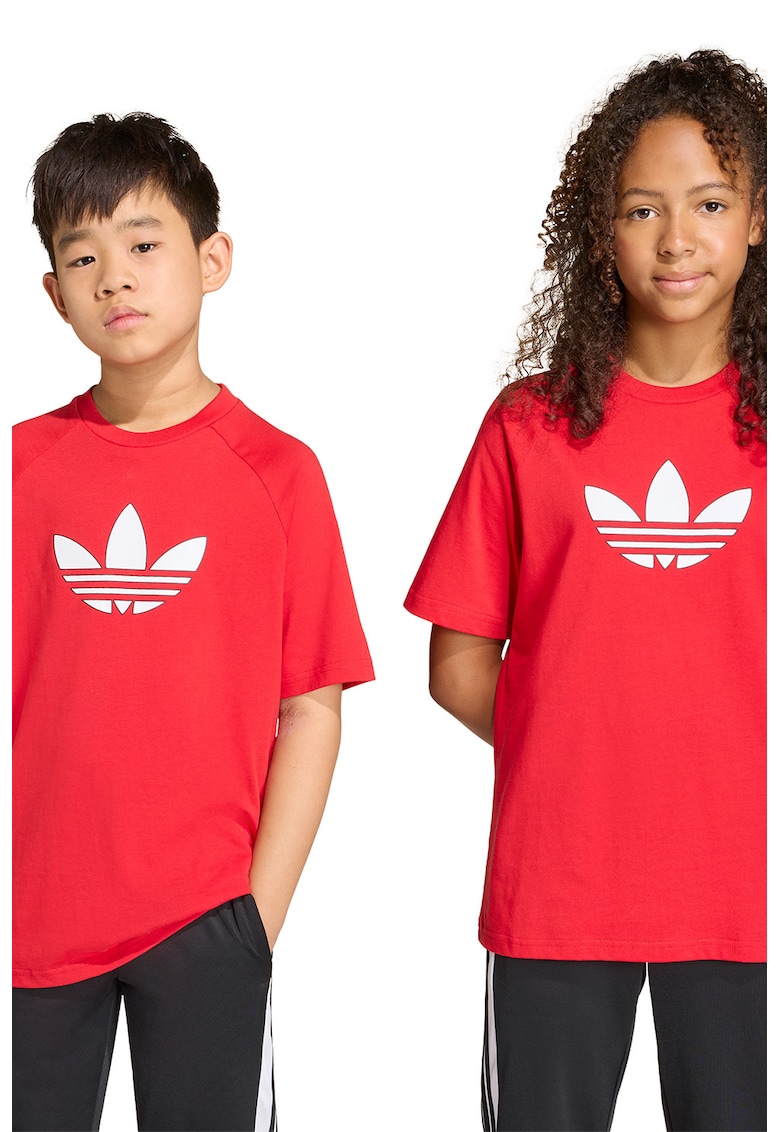 Tricou lejer cu logo GFX - Rosu/Alb