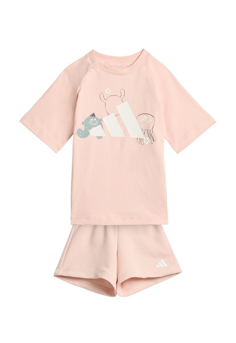 Set de tricou din bumbac si pantaloni scurti Tiro_Nster - Piersica