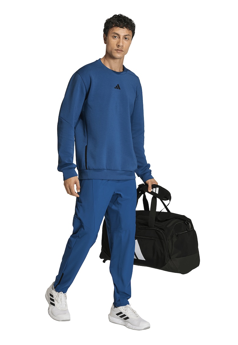 Pantaloni de trening regular fit cu logo - pentru fitness Hybrid - Albastru petrol