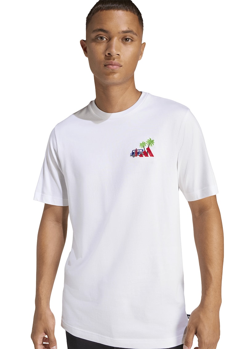 Tricou regular fit din bumbac Mini Surf - Alb