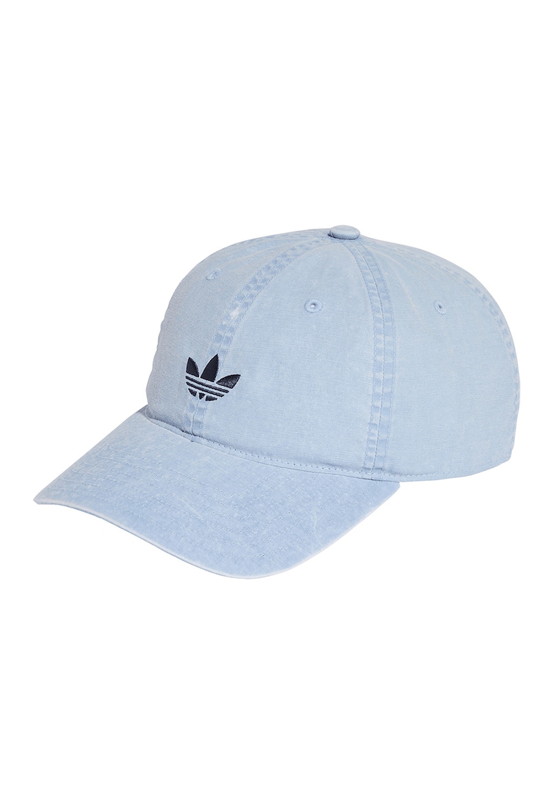 Sapca unisex de denim cu logo brodat - Albastru glaciar