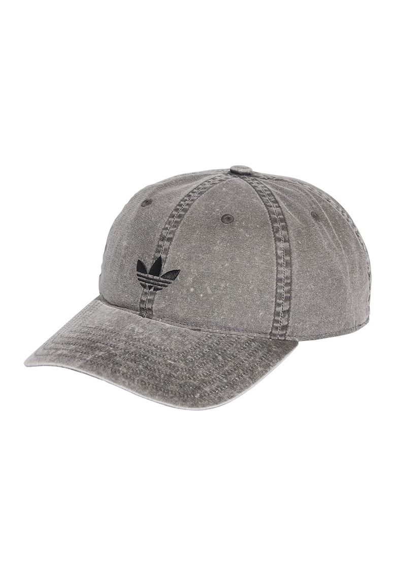 Sapca unisex de denim cu logo brodat - Gri antracit