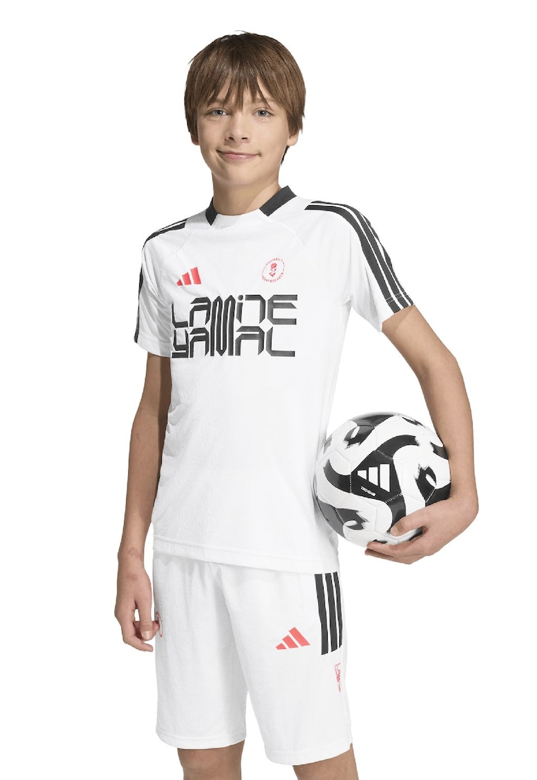 Tricou cu model pentru fotbal Lamine Yamal - Negru/Alb optic