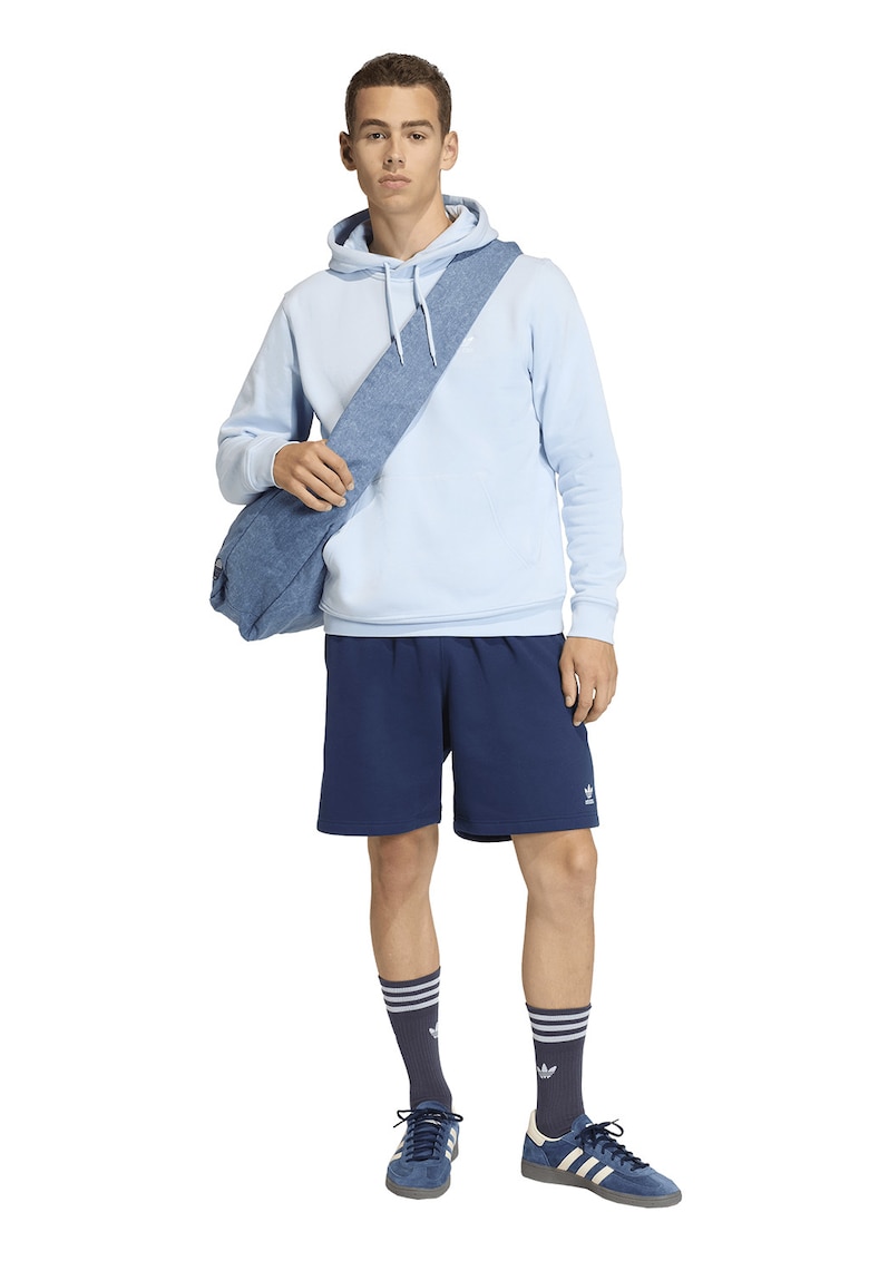 Pantaloni scurti cu talie elastica si buzunare laterale - Albastru