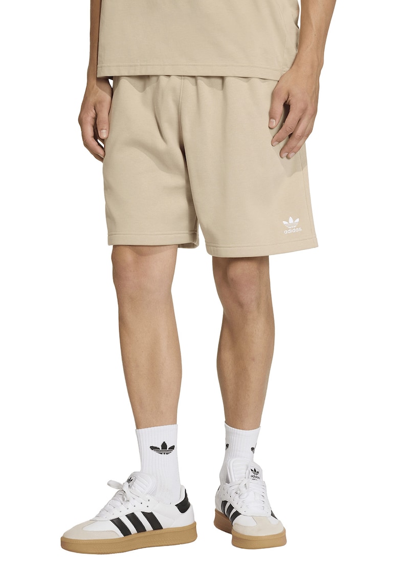 Pantaloni scurti cu talie elastica si buzunare laterale - Bej