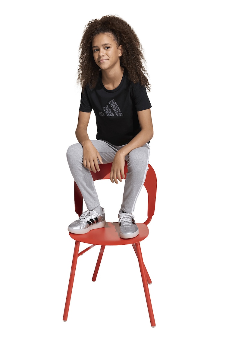 Tricou regular fit de bumbac cu animale - Negru