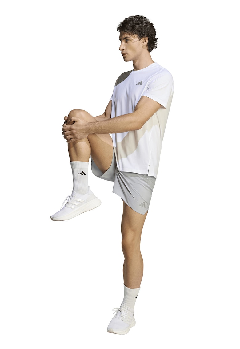 Pantaloni scurti cu logo - pentru alergare Run Est - Gri