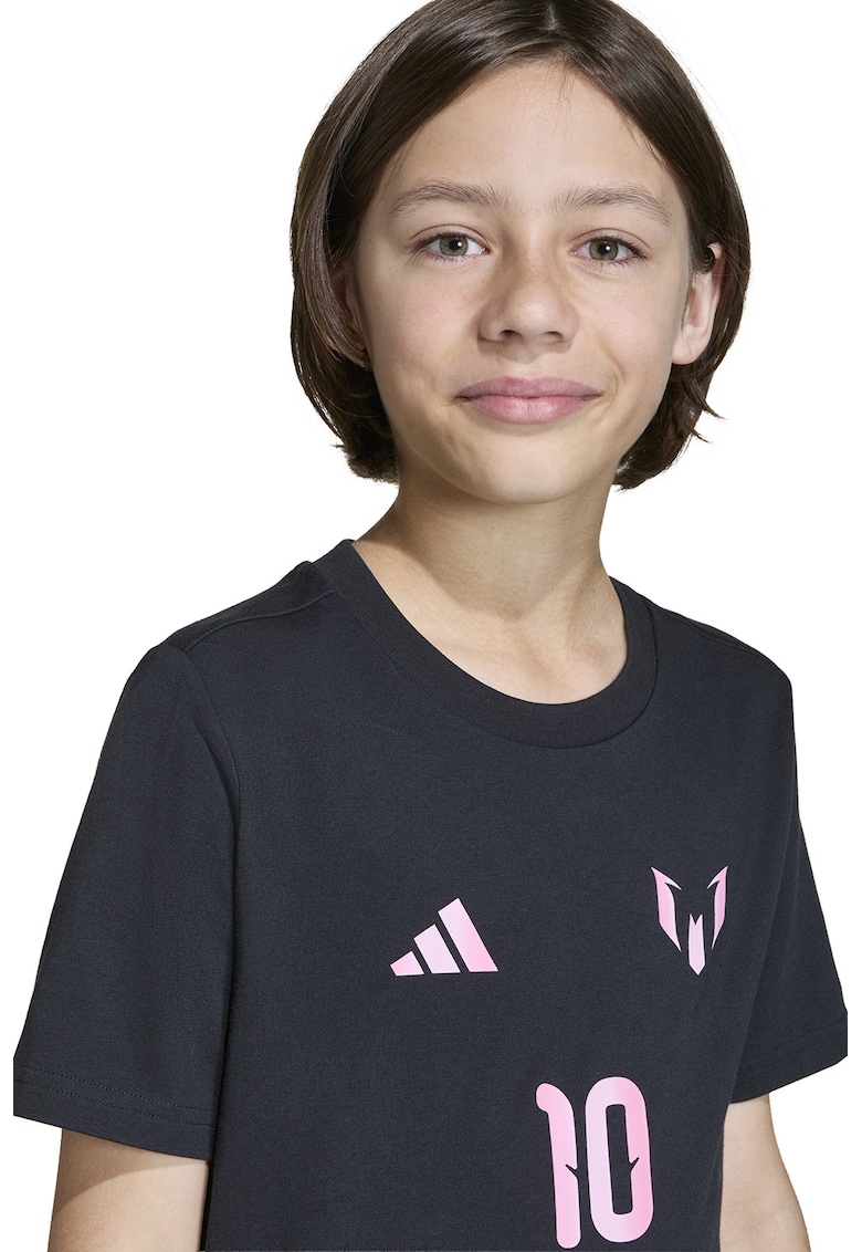 Tricou cu decolteu la baza gatului - pentru fotbal Messi - Negru