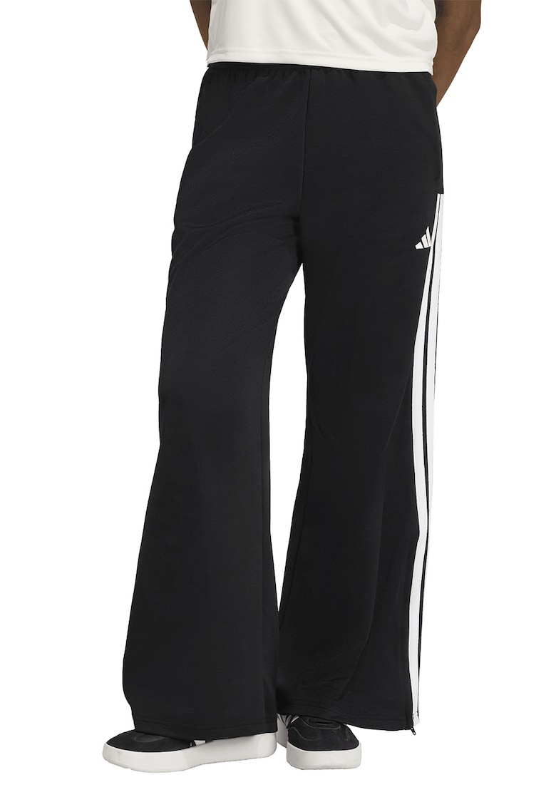 Pantaloni de trening cu croiala ampla si logo Her - Alb/Negru