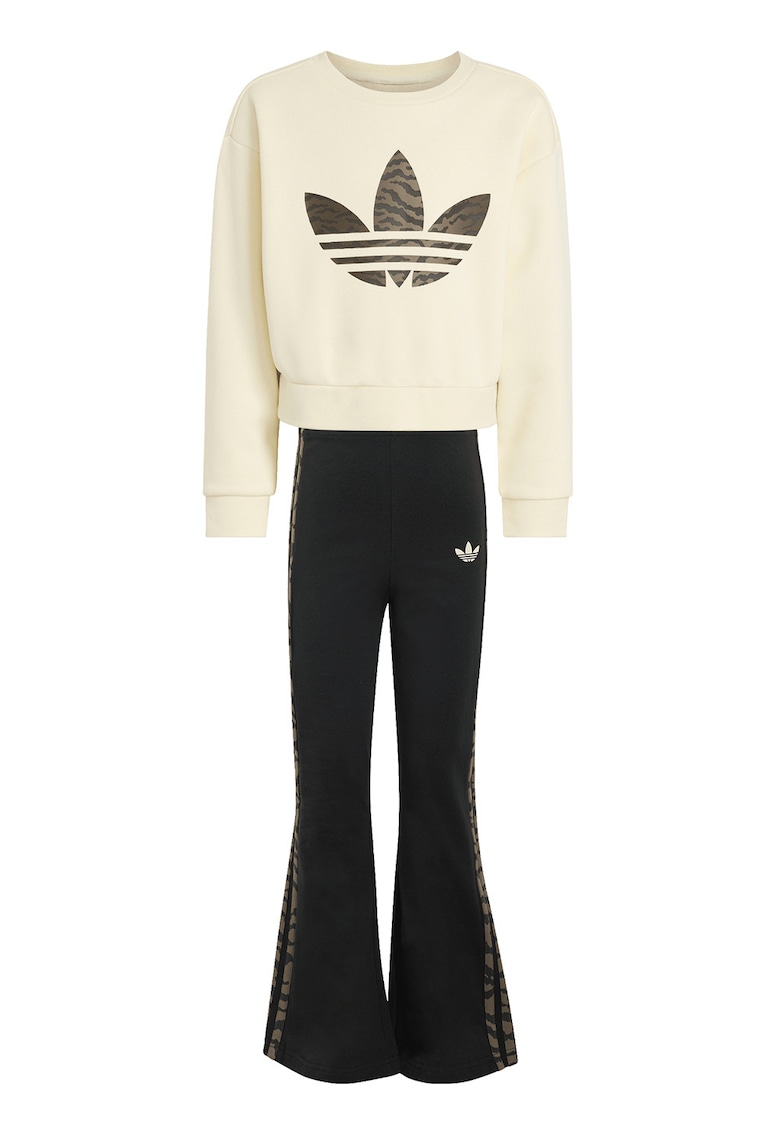 Trening cu pantaloni evazati - Negru/Maro/Bej