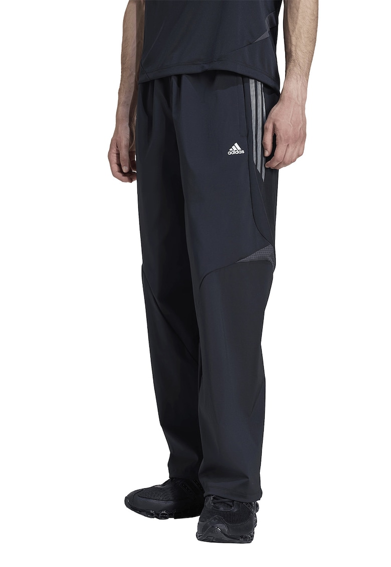 Pantaloni de trening cu talie elastica F50 - Negru/Argintiu