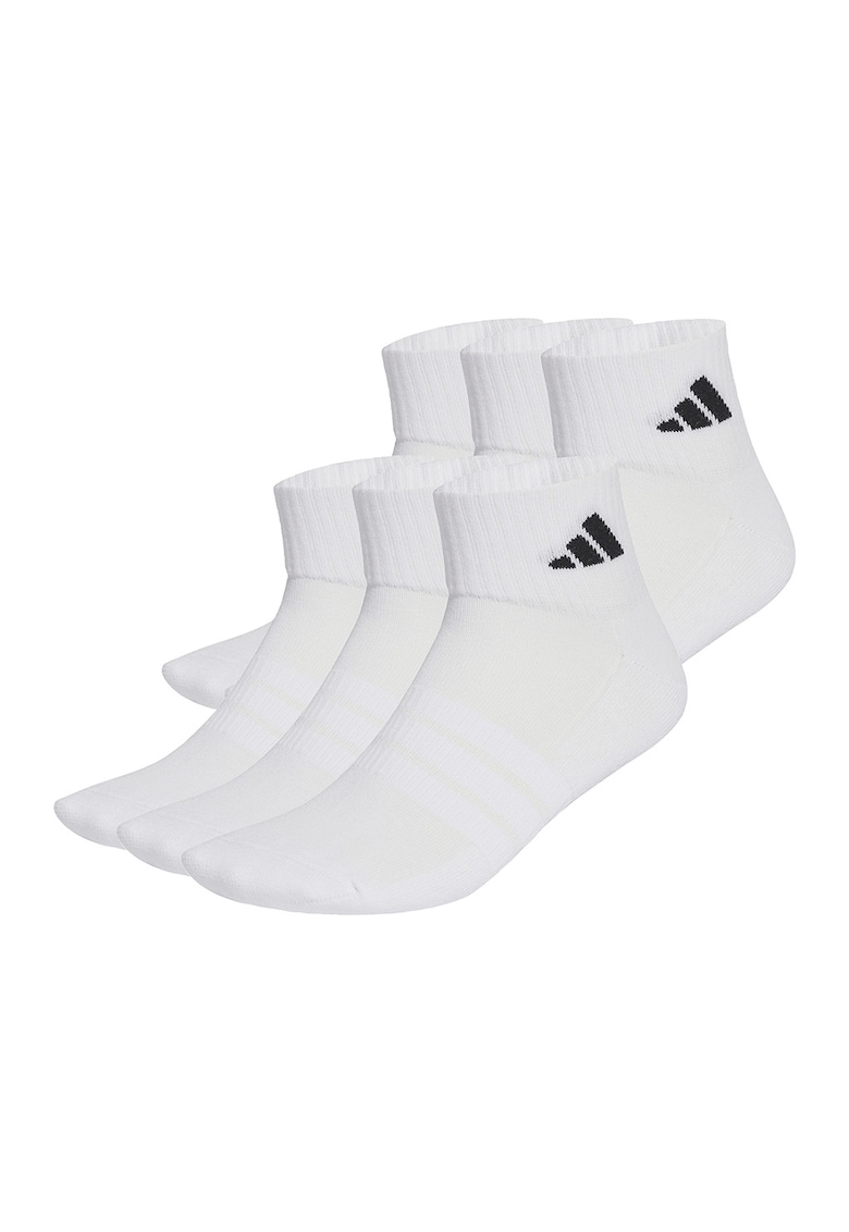 Sosete pana la glezna unisex - 6 perechi - Alb