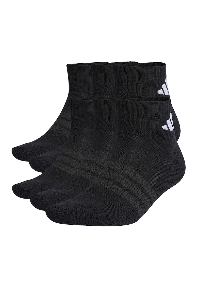 Sosete pana la glezna unisex - 6 perechi - Negru/Negru stins