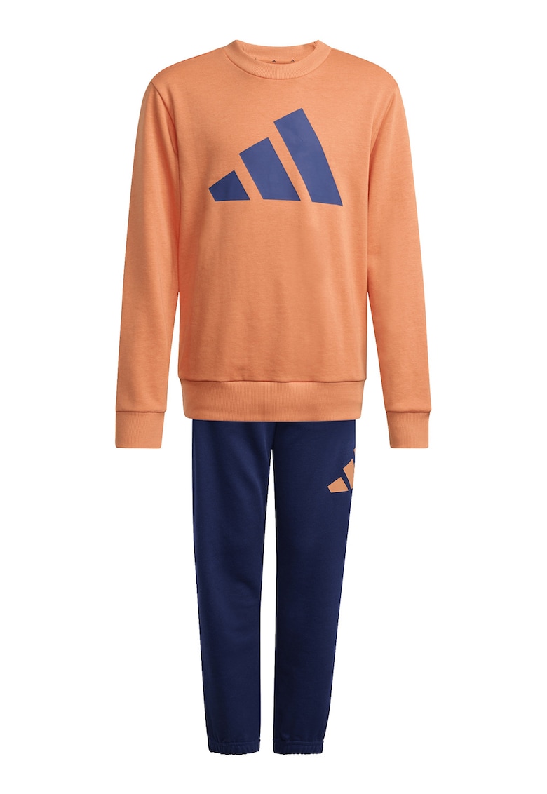 Trening din amestec de bumbac cu logo - Coral/Bleumarin