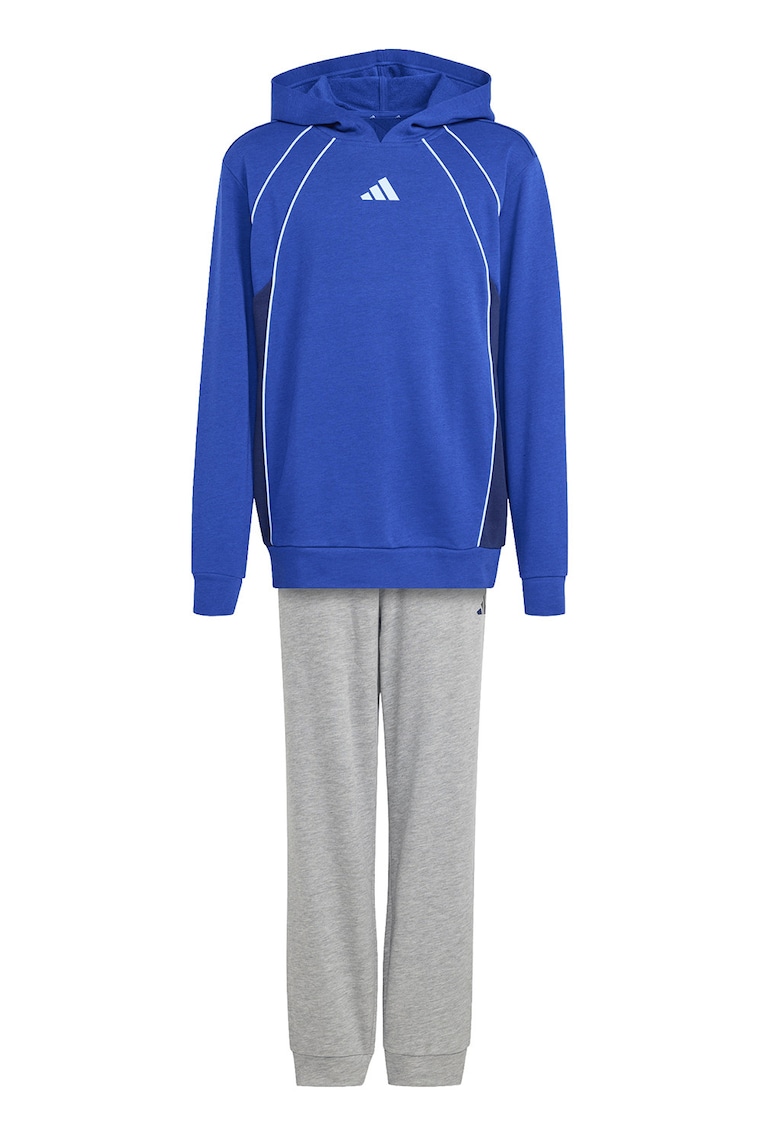 Trening lejer cu talie elastica - Albastru royal/Gri deschis melange