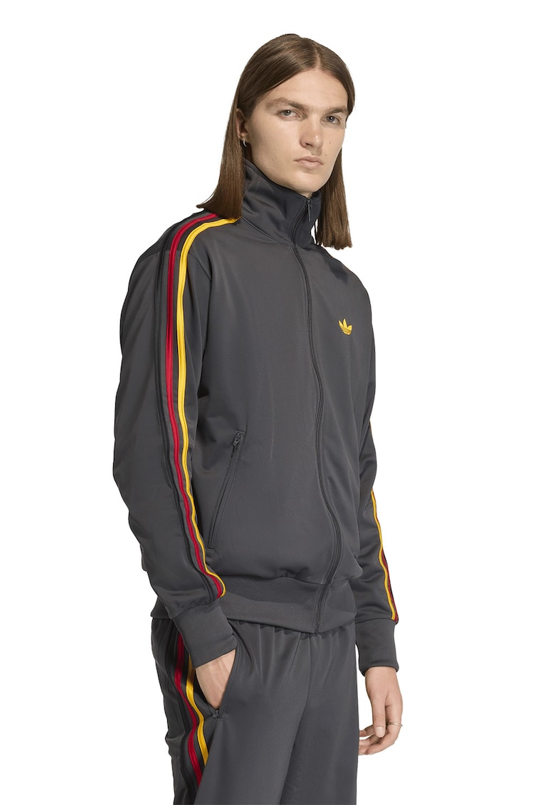Bluza de trening cu fermoar si guler inalt Firebird - Rosu/Galben sofran/Gri antracit