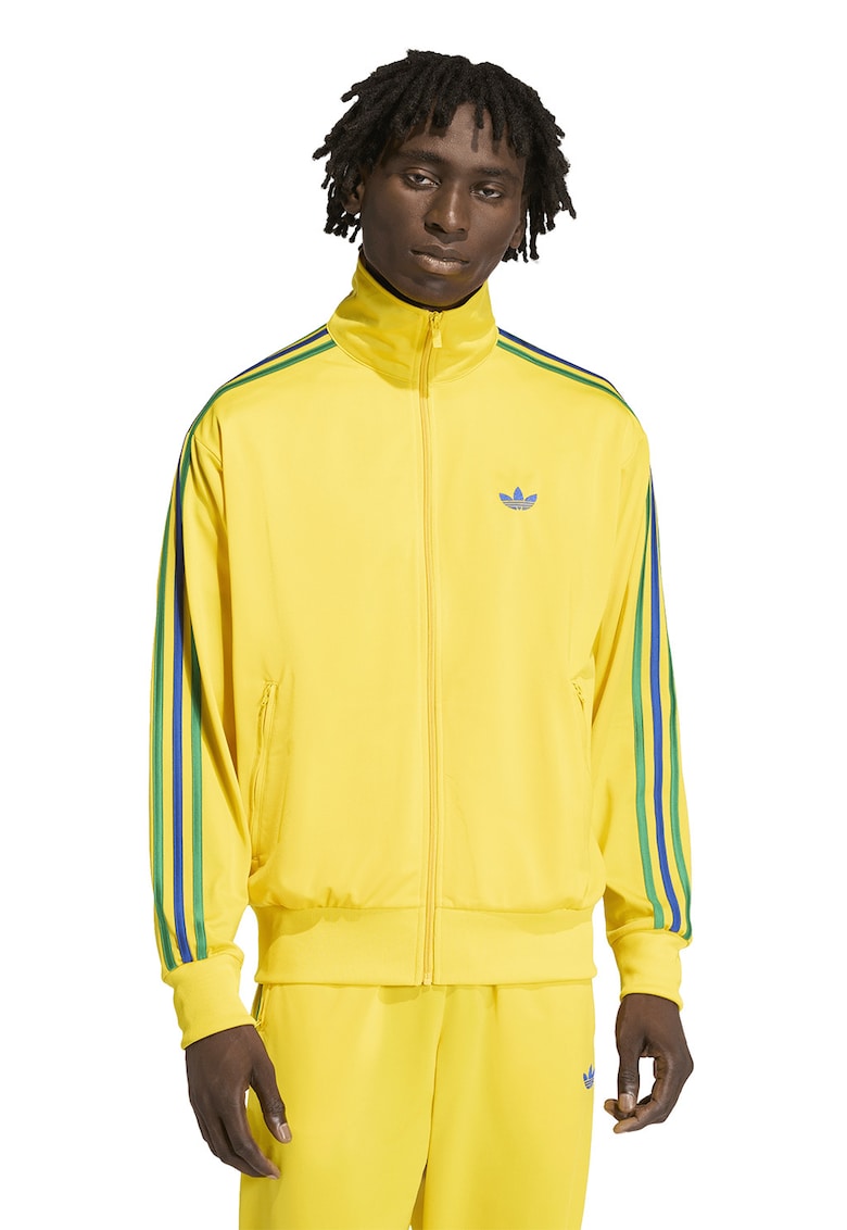 Bluza de trening cu fermoar si guler inalt Firebird - Verde/Galben/Albastru