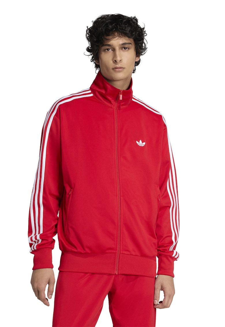 Bluza de trening cu fermoar si guler inalt Firebird - Rosu/Alb