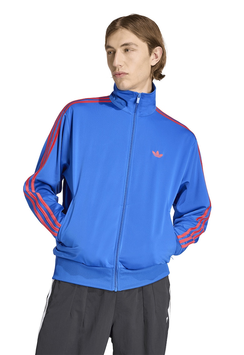 Bluza de trening cu fermoar si guler inalt Firebird - Coral/Albastru