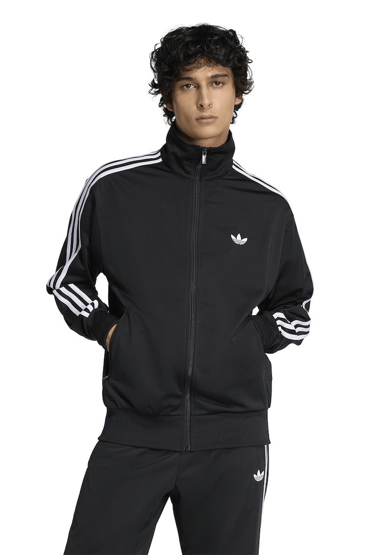 Bluza de trening cu fermoar si guler inalt Firebird - Negru/Alb optic