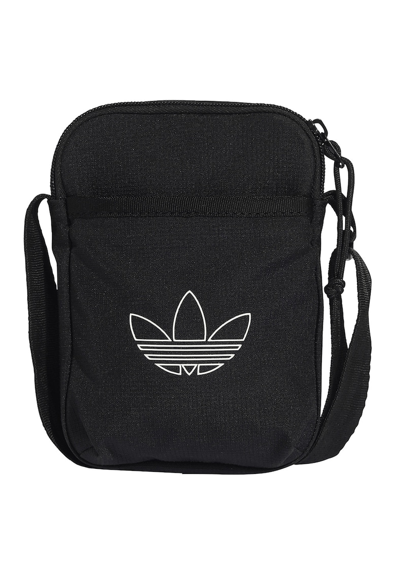 Geanta crossbody cu logo - Alb - Negru
