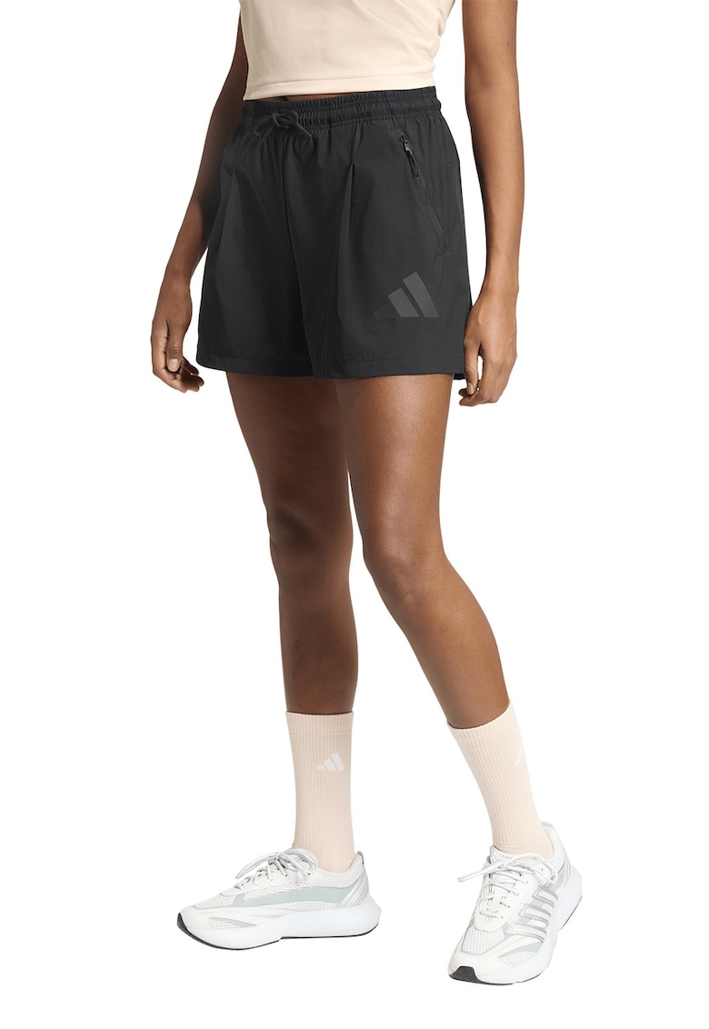 Pantaloni sport scurti cu talie inalta Z.N.E. - Gri antracit
