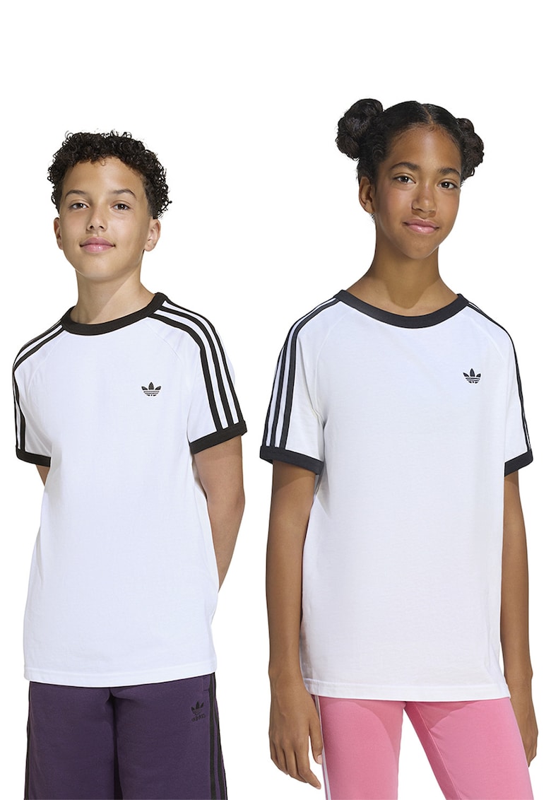 Tricou cu maneci raglan 3Stripe - Negru/Alb optic