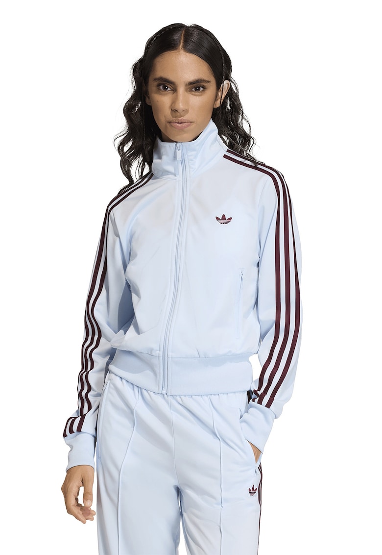 Bluza de trening cu fermoar si logo Classic - Visiniu/Albastru pal