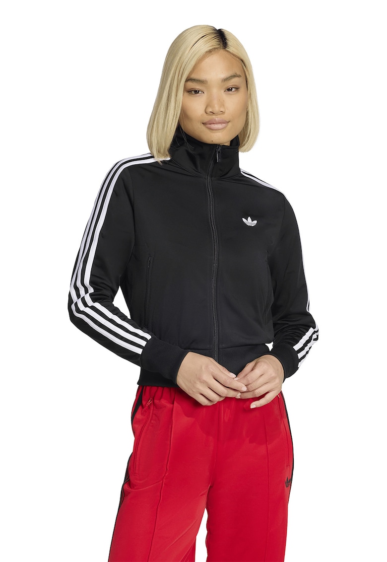 Bluza de trening cu fermoar si logo Classic - Alb/Negru