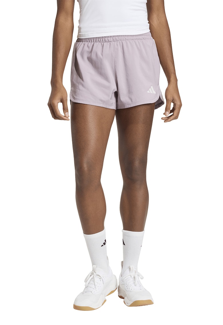 Pantaloni scurti cu talie inalta pentru fitness Pacer - Alb - Violet deschis -
