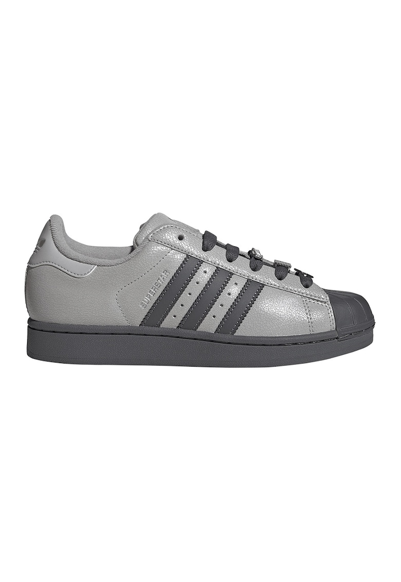 Pantofi sport Superstar II din piele - Negru/Gri inchis