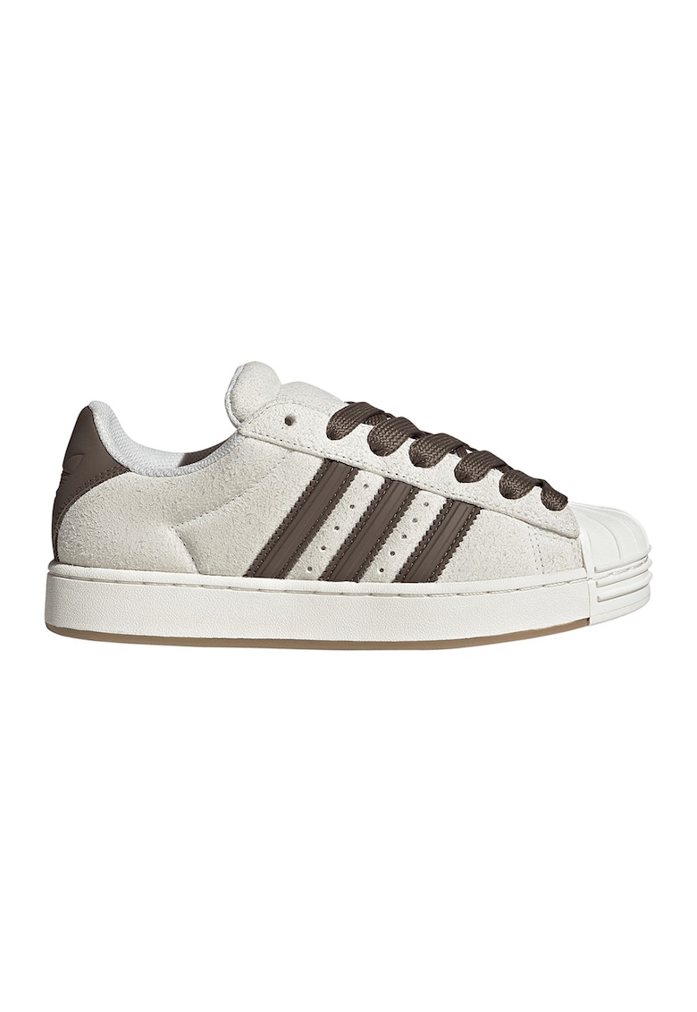 Tenisi low-cut din piele intoarsa Superstar - Maro/Alb murdar