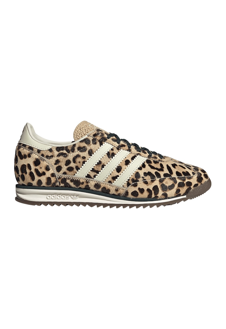 Pantofi sport 72 OG din piele cu par scurt si model animal print - Maro inchis/Bej/Crem