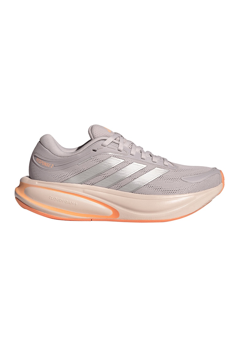 Pantofi din material textil - pentru alergare Response 2 - Argintiu/Liliac prafuit