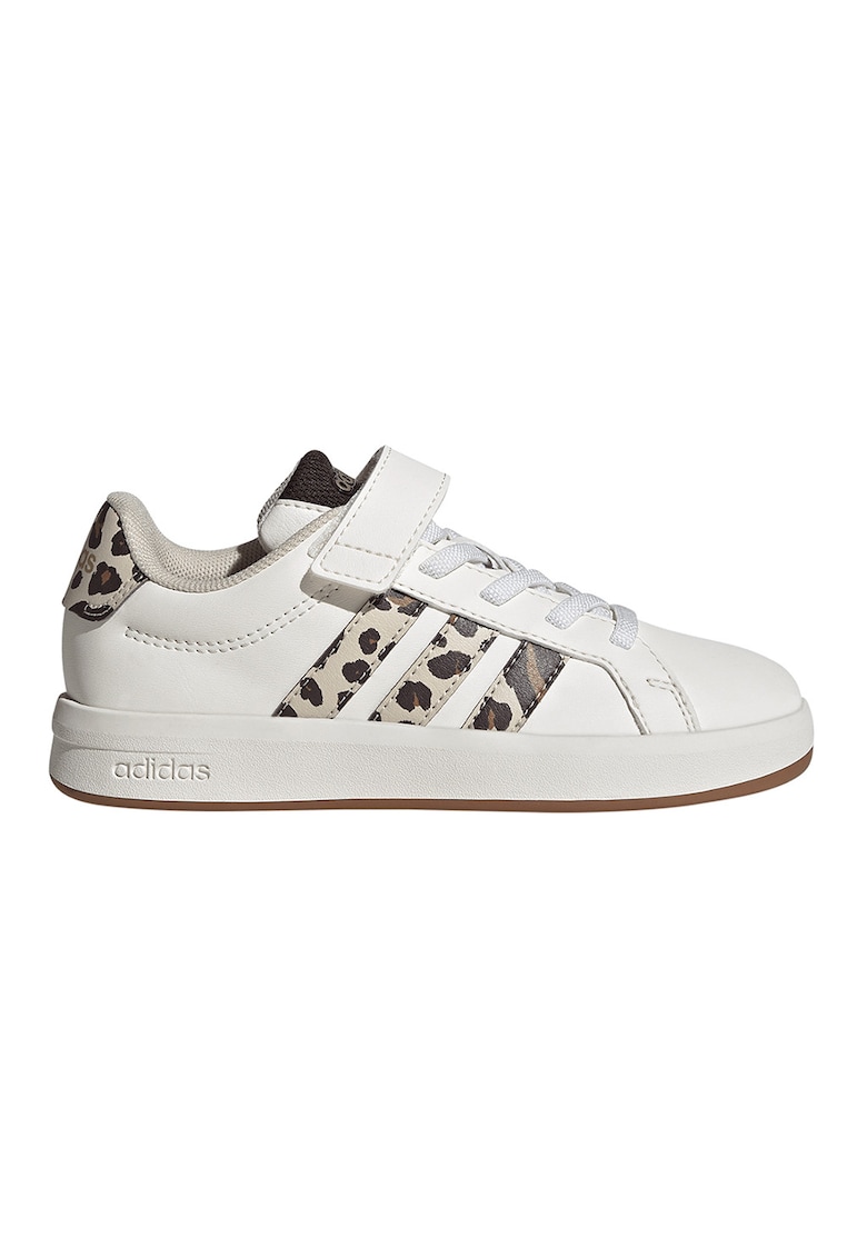 Pantofi sport Grand Court 3.0 din piele ecologica - Alb/Maro
