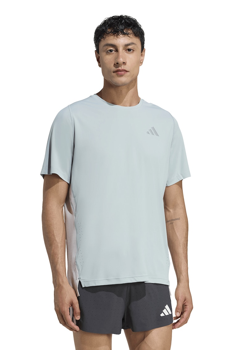 Tricou regular fit cu logo - Gri cenusiu